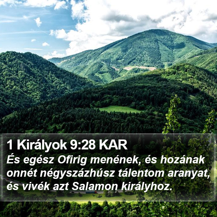 1 Királyok 9:28 KAR Bible Study