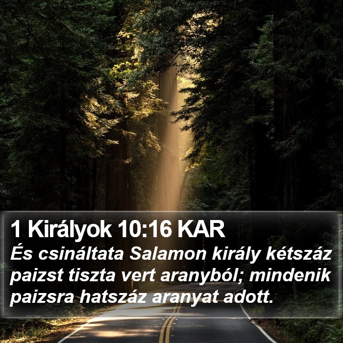 1 Királyok 10:16 KAR Bible Study