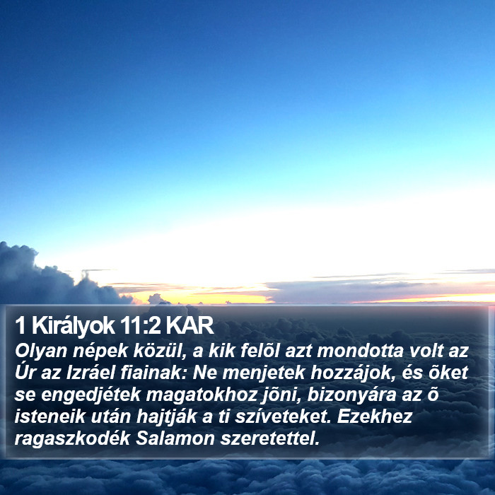 1 Királyok 11:2 KAR Bible Study