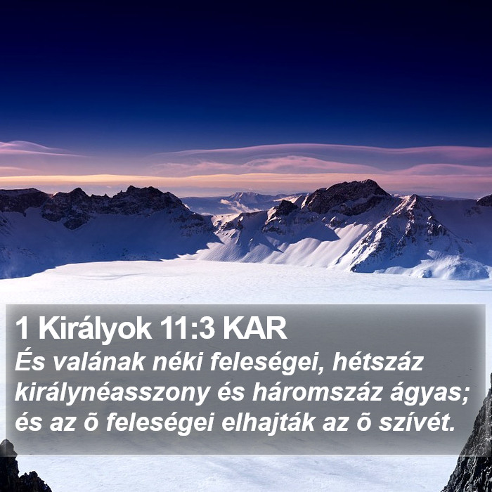 1 Királyok 11:3 KAR Bible Study