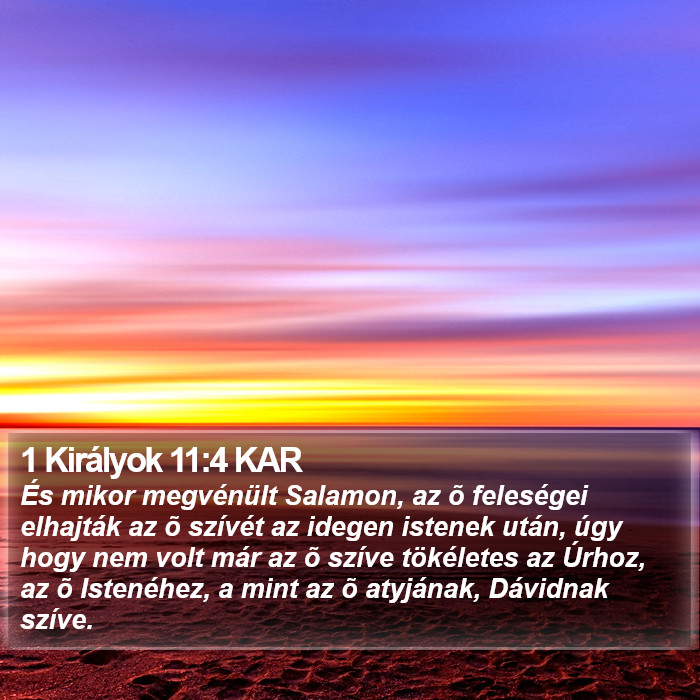 1 Királyok 11:4 KAR Bible Study