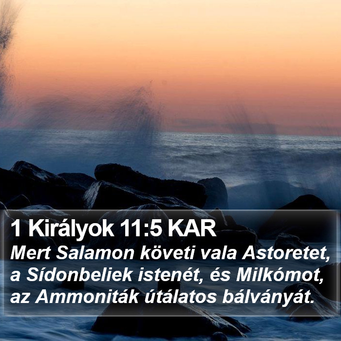 1 Királyok 11:5 KAR Bible Study