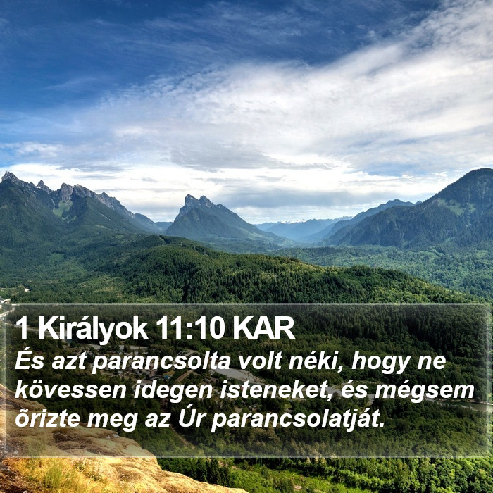 1 Királyok 11:10 KAR Bible Study