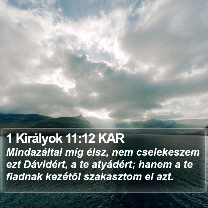 1 Királyok 11:12 KAR Bible Study