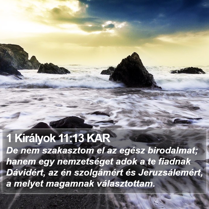 1 Királyok 11:13 KAR Bible Study