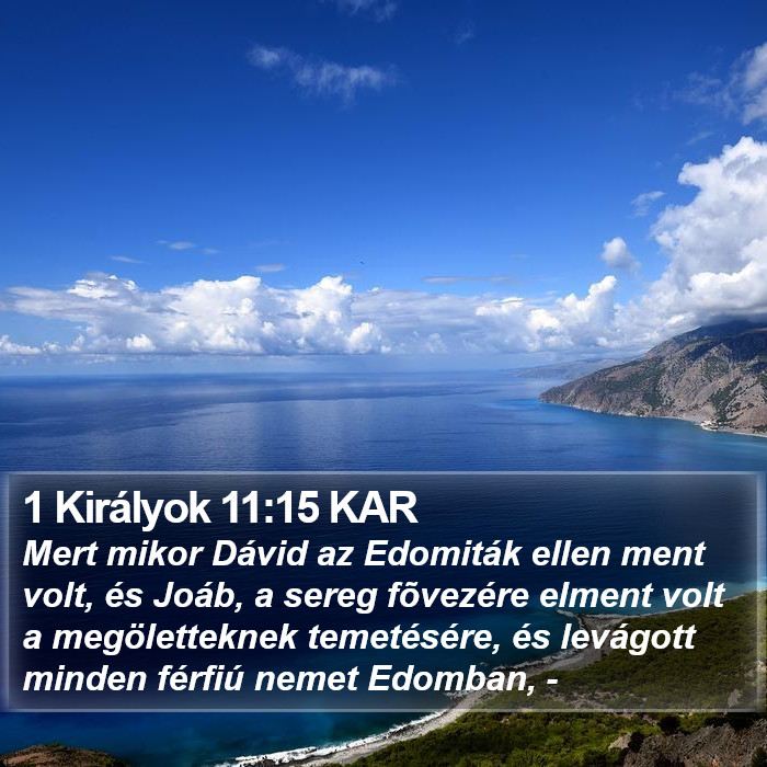 1 Királyok 11:15 KAR Bible Study