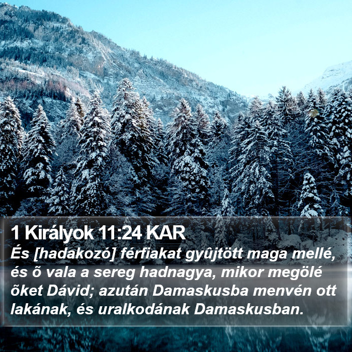 1 Királyok 11:24 KAR Bible Study