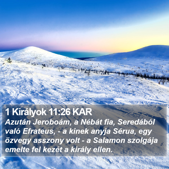 1 Királyok 11:26 KAR Bible Study