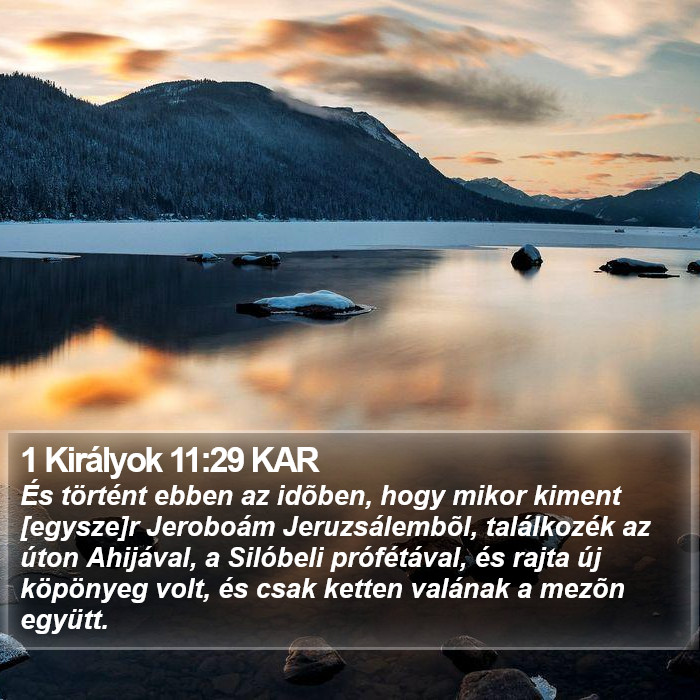 1 Királyok 11:29 KAR Bible Study