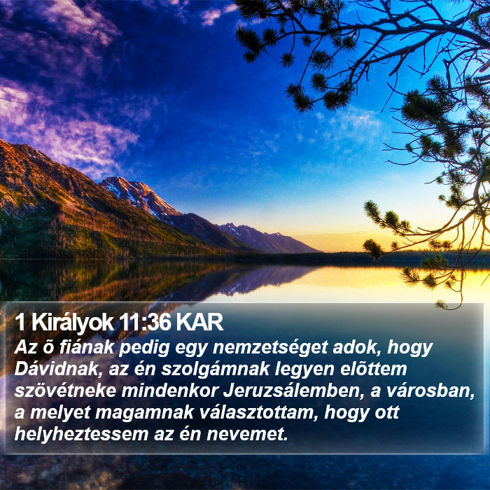 1 Királyok 11:36 KAR Bible Study