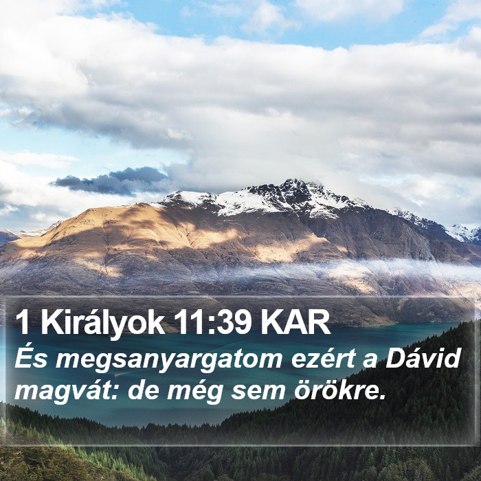 1 Királyok 11:39 KAR Bible Study