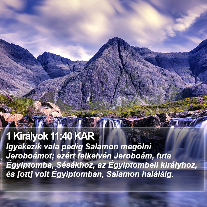 1 Királyok 11:40 KAR Bible Study