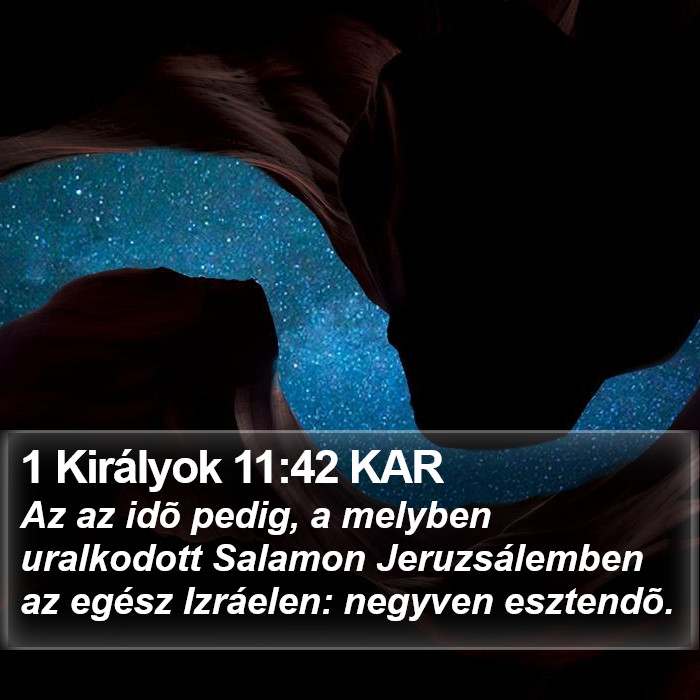 1 Királyok 11:42 KAR Bible Study