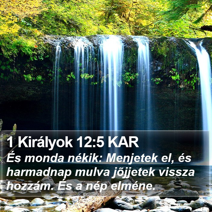 1 Királyok 12:5 KAR Bible Study