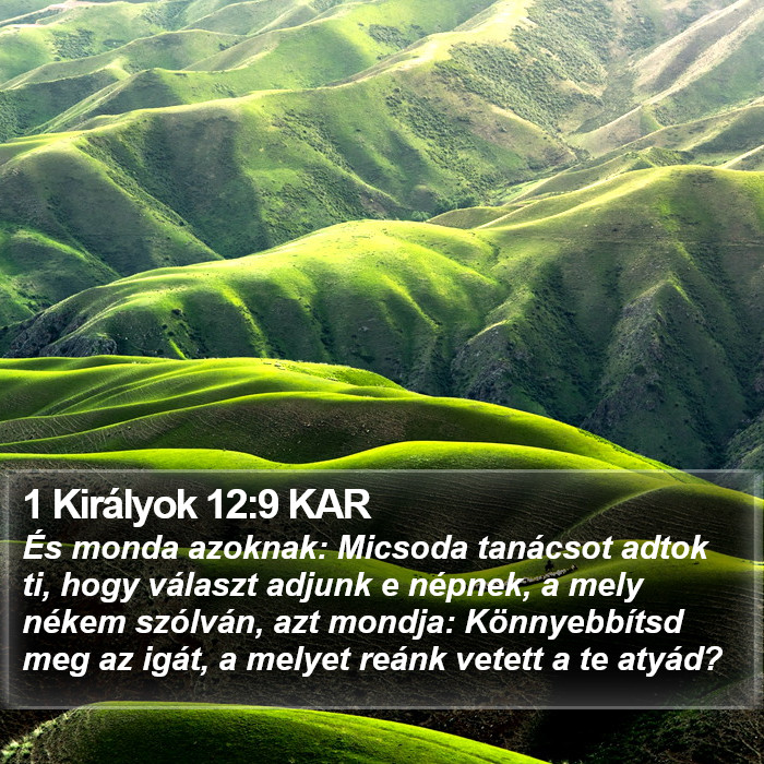 1 Királyok 12:9 KAR Bible Study