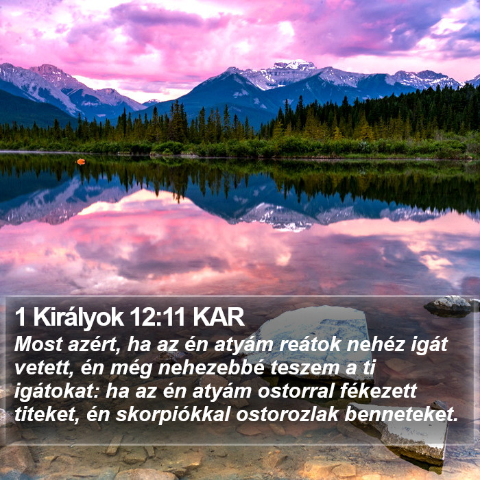 1 Királyok 12:11 KAR Bible Study