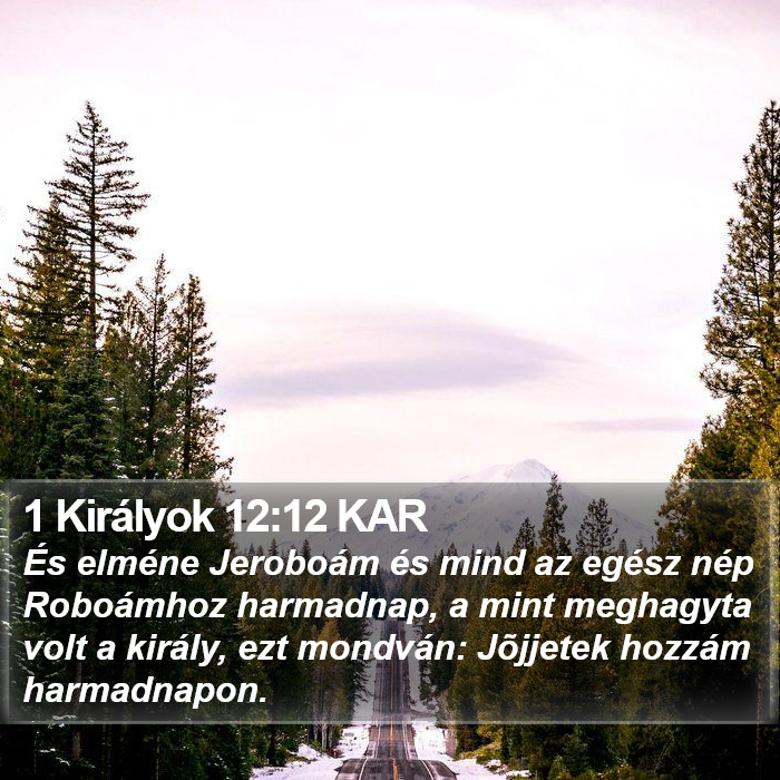 1 Királyok 12:12 KAR Bible Study