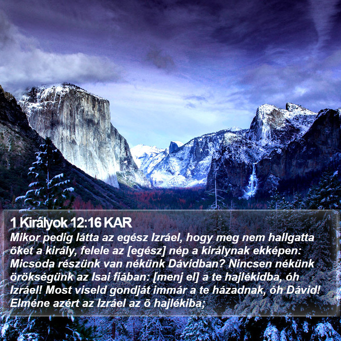 1 Királyok 12:16 KAR Bible Study