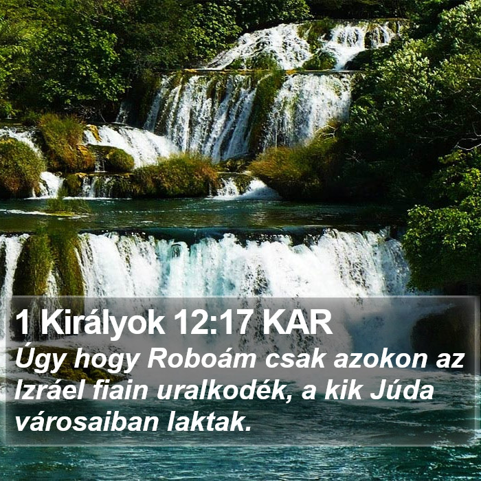 1 Királyok 12:17 KAR Bible Study