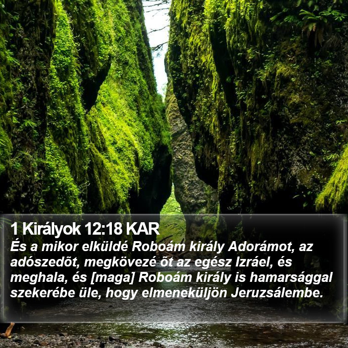 1 Királyok 12:18 KAR Bible Study