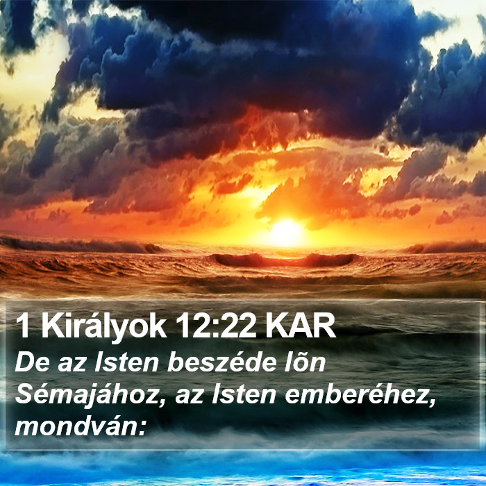 1 Királyok 12:22 KAR Bible Study