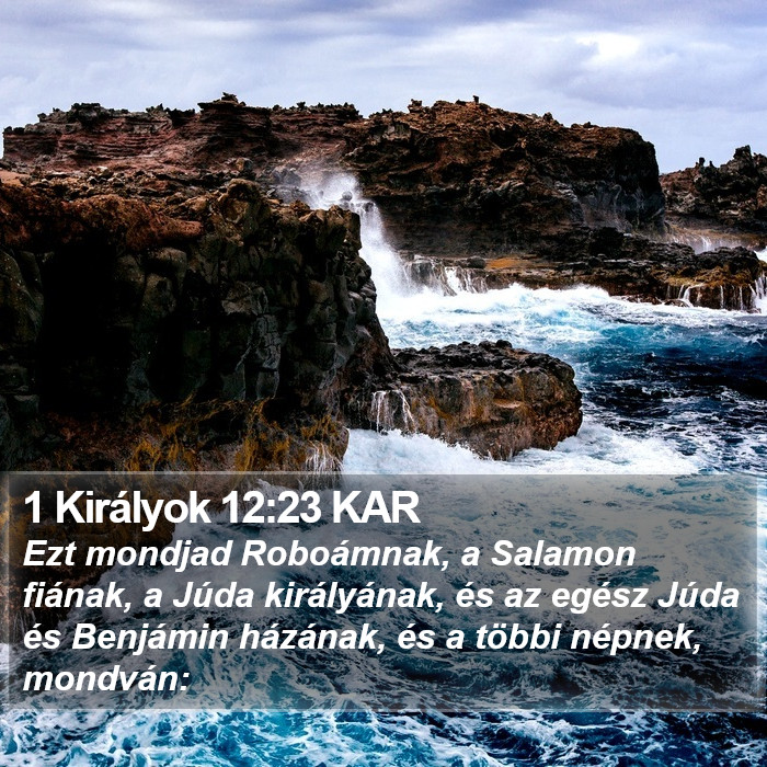 1 Királyok 12:23 KAR Bible Study