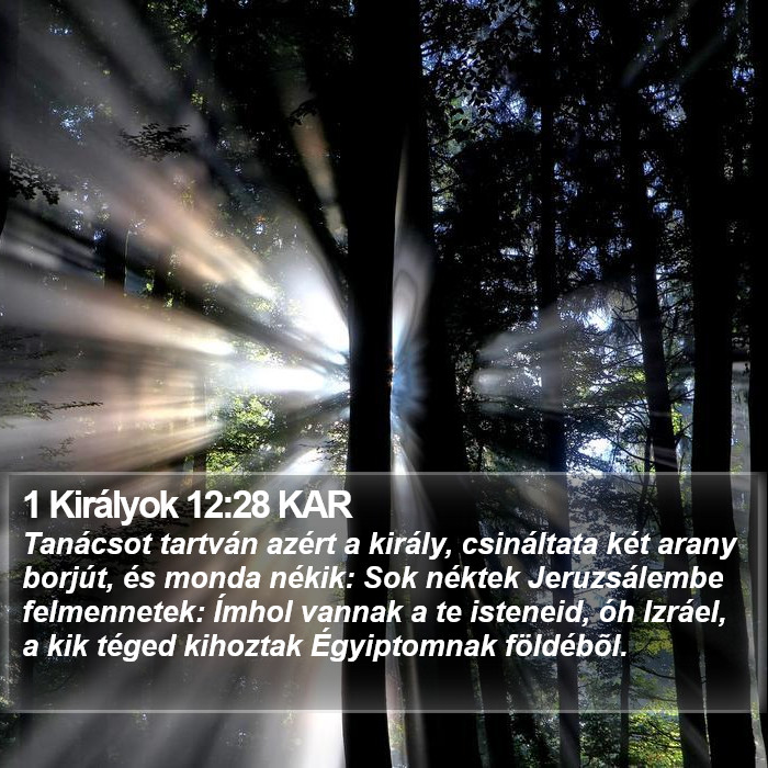 1 Királyok 12:28 KAR Bible Study