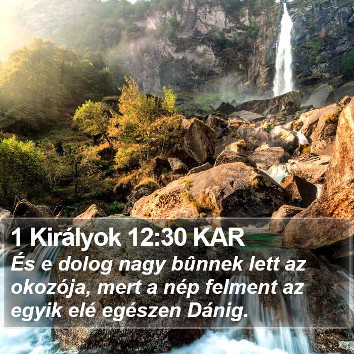 1 Királyok 12:30 KAR Bible Study