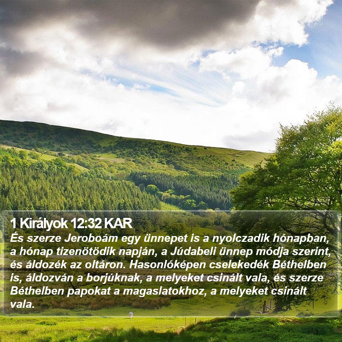 1 Királyok 12:32 KAR Bible Study