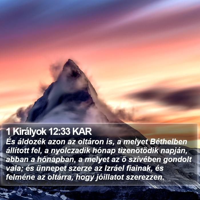 1 Királyok 12:33 KAR Bible Study