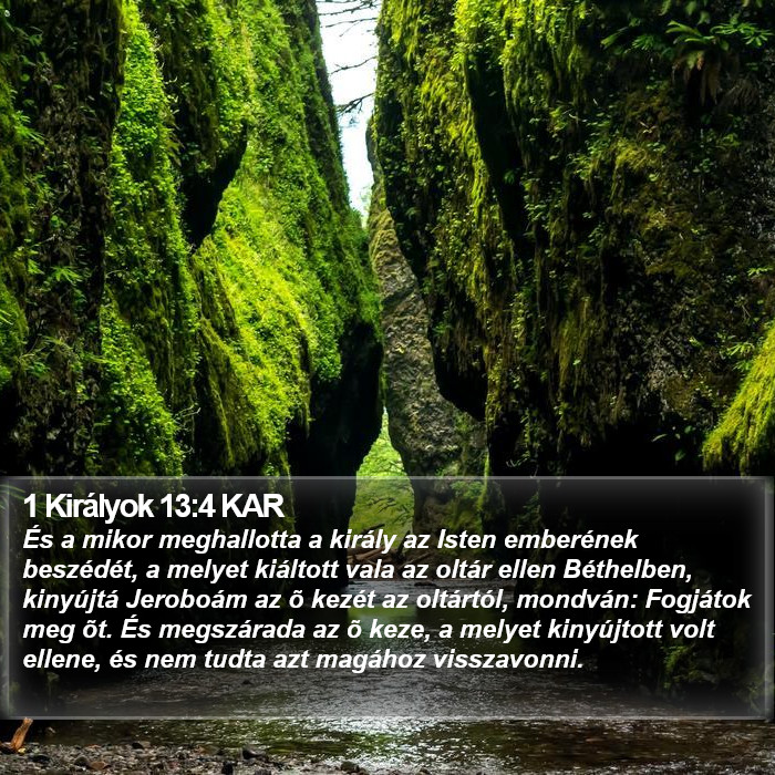 1 Királyok 13:4 KAR Bible Study