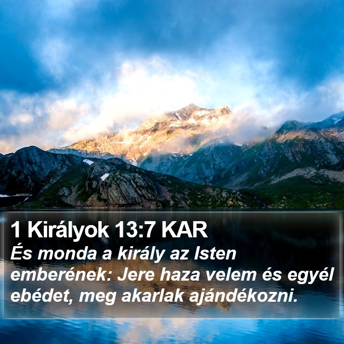 1 Királyok 13:7 KAR Bible Study