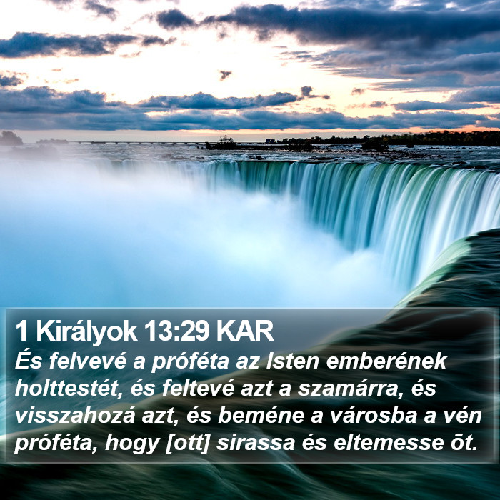1 Királyok 13:29 KAR Bible Study
