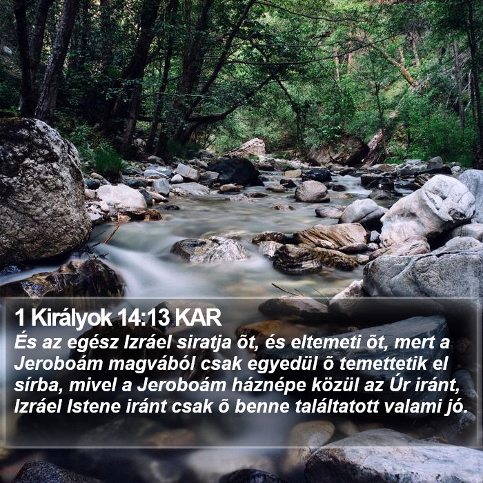 1 Királyok 14:13 KAR Bible Study