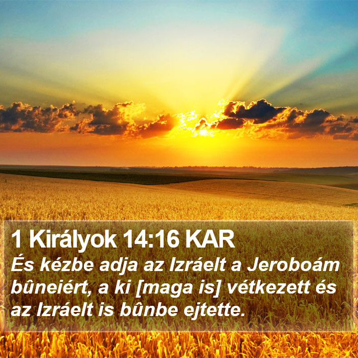1 Királyok 14:16 KAR Bible Study