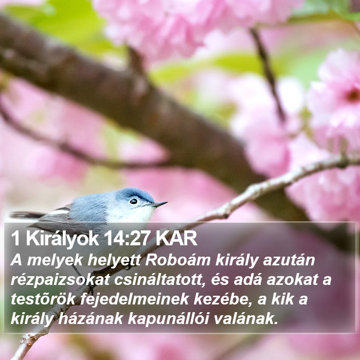 1 Királyok 14:27 KAR Bible Study