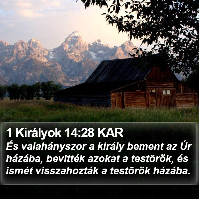 1 Királyok 14:28 KAR Bible Study