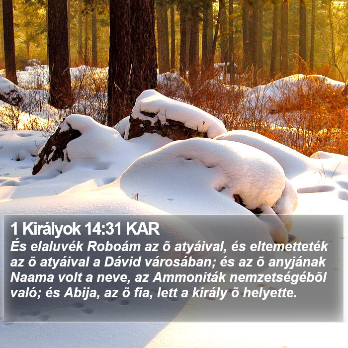 1 Királyok 14:31 KAR Bible Study