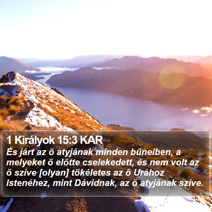 1 Királyok 15:3 KAR Bible Study