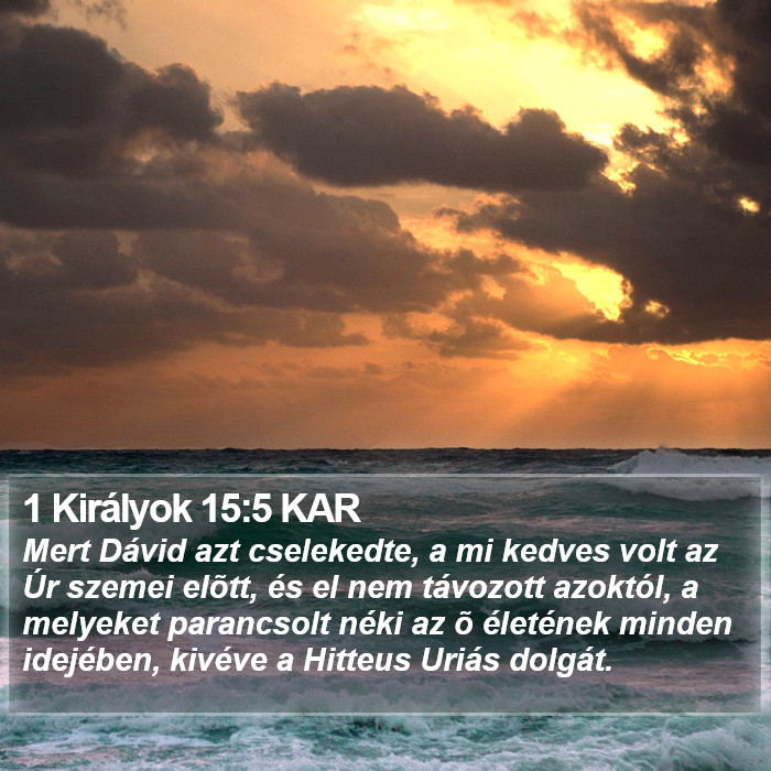 1 Királyok 15:5 KAR Bible Study