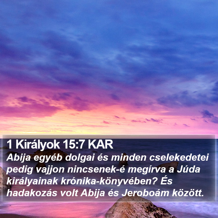 1 Királyok 15:7 KAR Bible Study