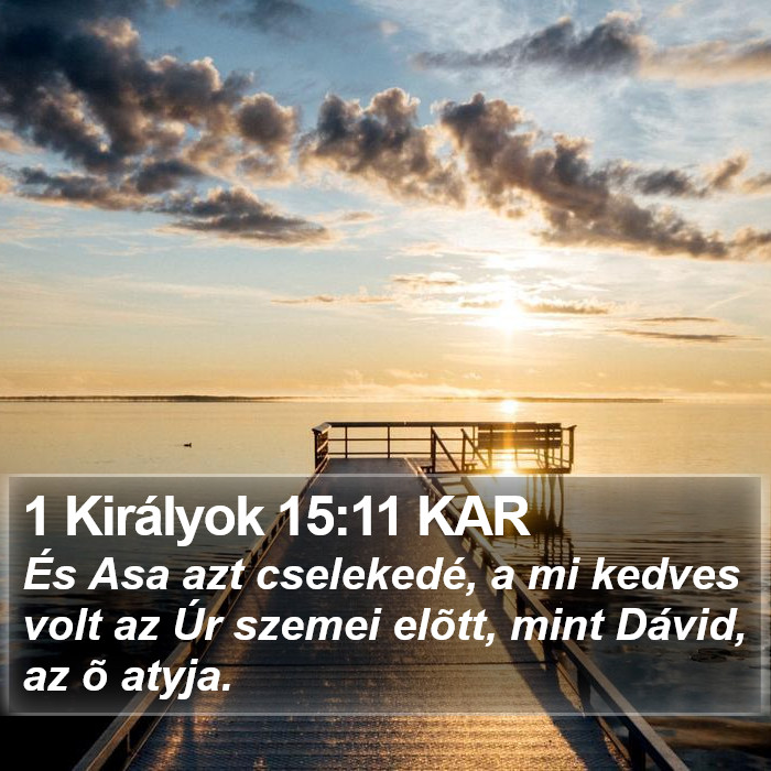 1 Királyok 15:11 KAR Bible Study