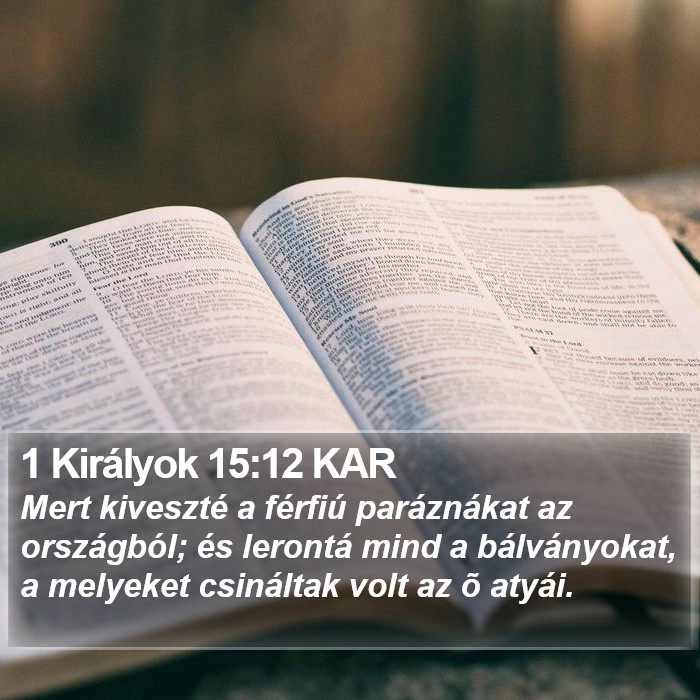 1 Királyok 15:12 KAR Bible Study