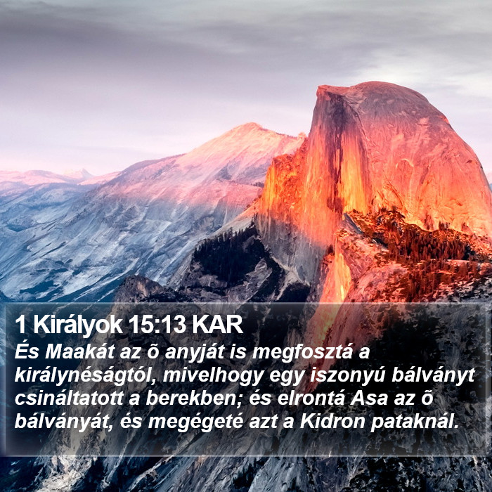 1 Királyok 15:13 KAR Bible Study