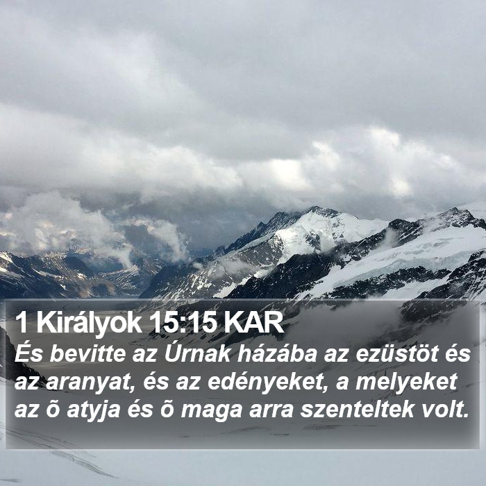 1 Királyok 15:15 KAR Bible Study