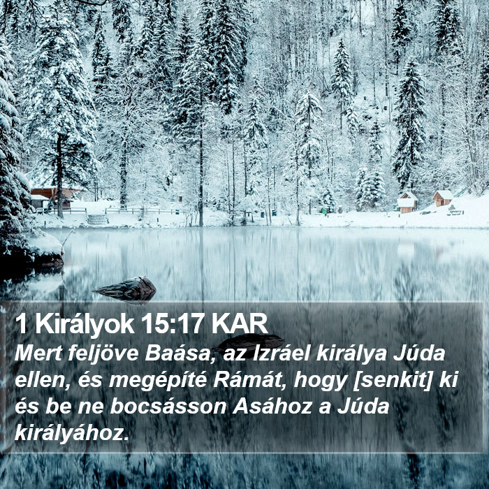 1 Királyok 15:17 KAR Bible Study