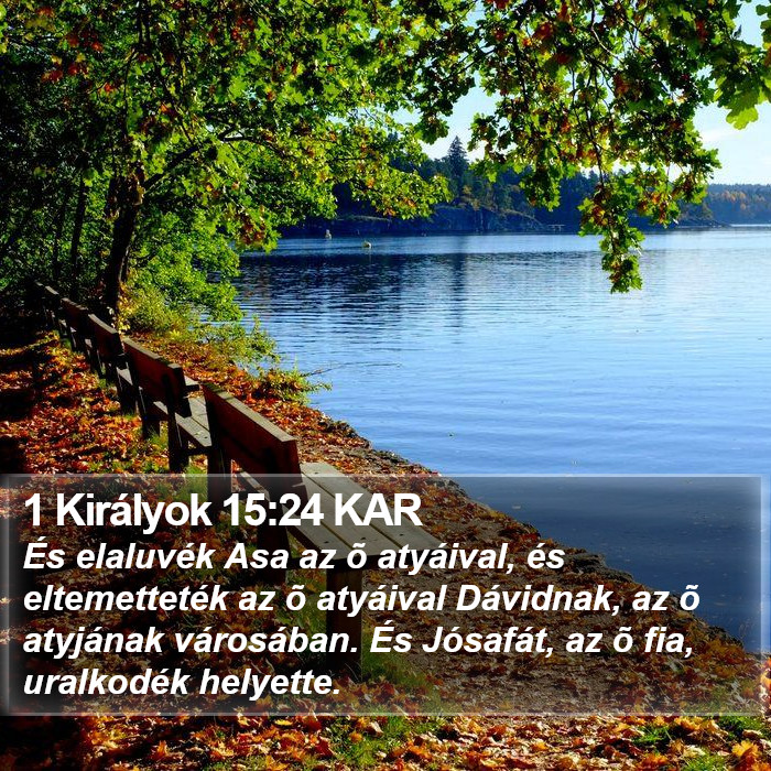 1 Királyok 15:24 KAR Bible Study