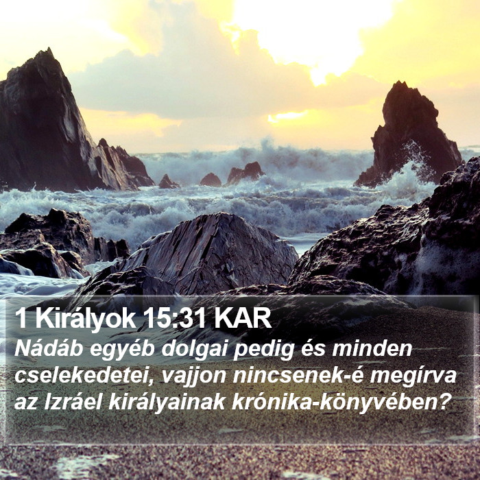 1 Királyok 15:31 KAR Bible Study