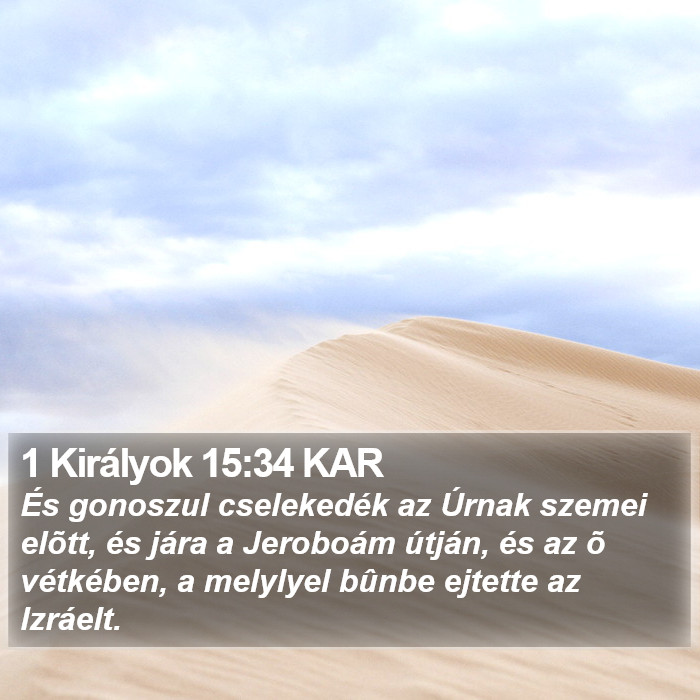 1 Királyok 15:34 KAR Bible Study