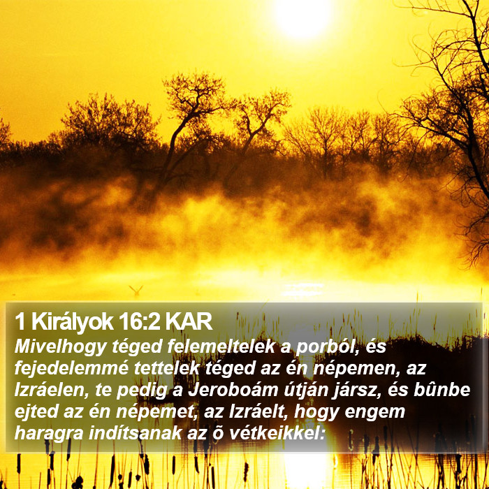 1 Királyok 16:2 KAR Bible Study